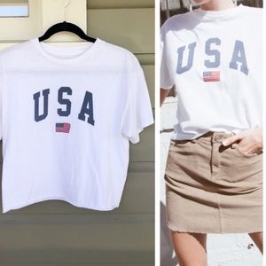 USA brandy cropped t-shirt